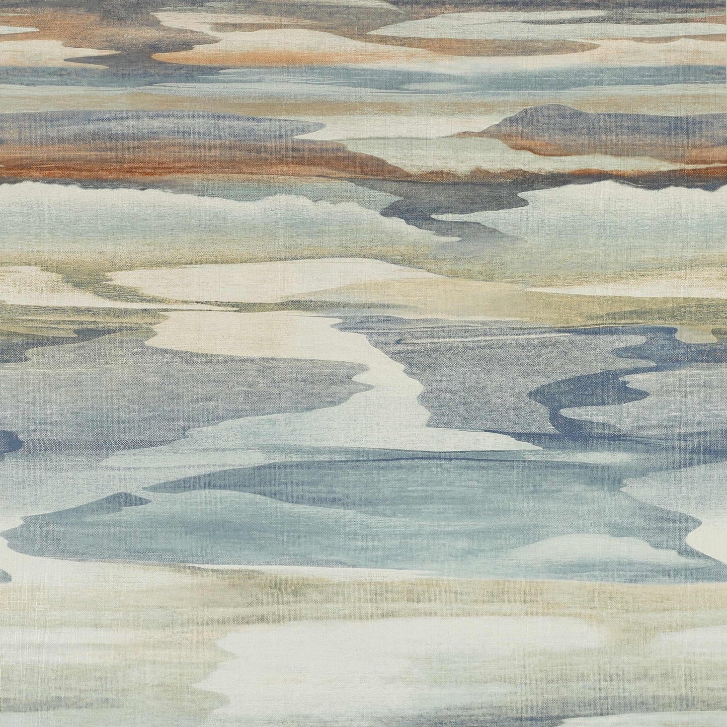 Cloudscape Wallpaper - Blue/Copper - J8003 - 04 - Jane Churchill - Premier Wallcovering