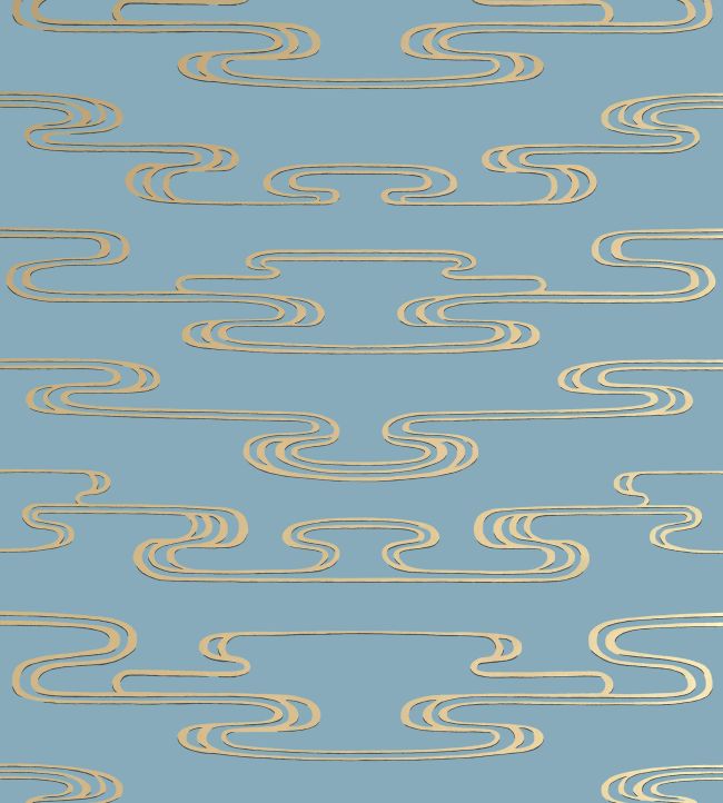 Cloudwater Wallpaper - Metallic Gold on Mineral - AT23156 - Anna French - Premier Wallcovering