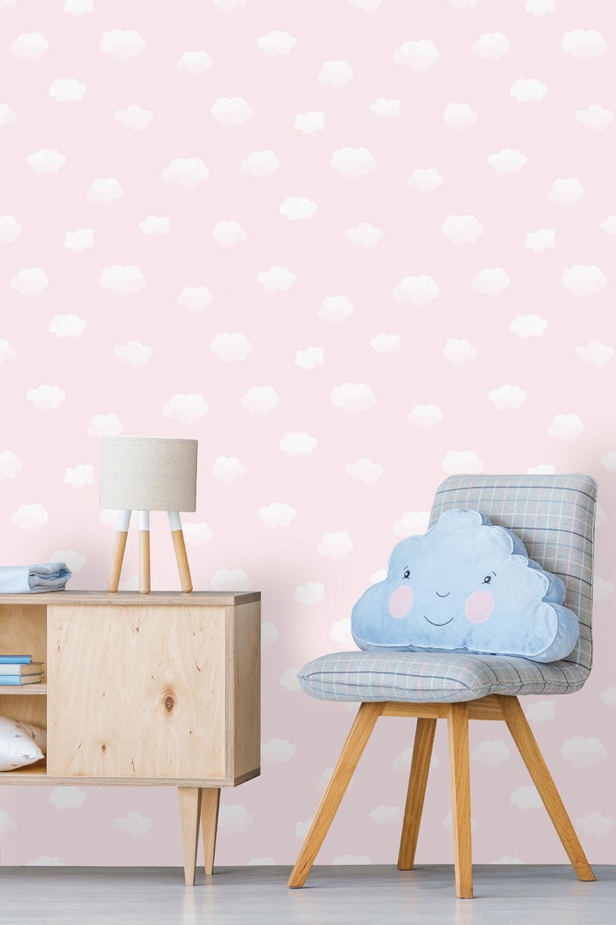 Cloudy Sky Wallpaper - Pink - Holden Décor - 90992 - Premier Wallcovering