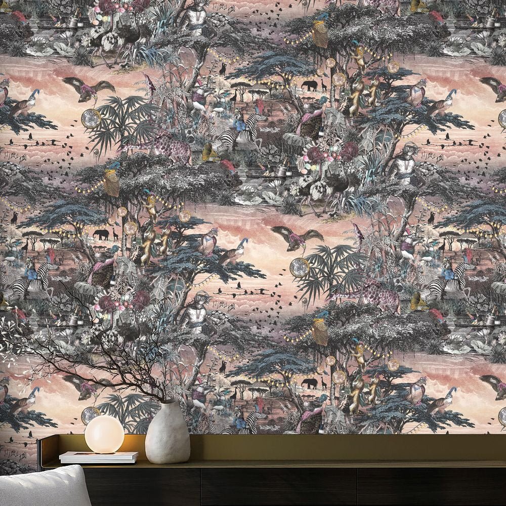 Club Safari Wallpaper - Mist - Brand McKenzie - BMGI006/01B - Premier Wallcovering