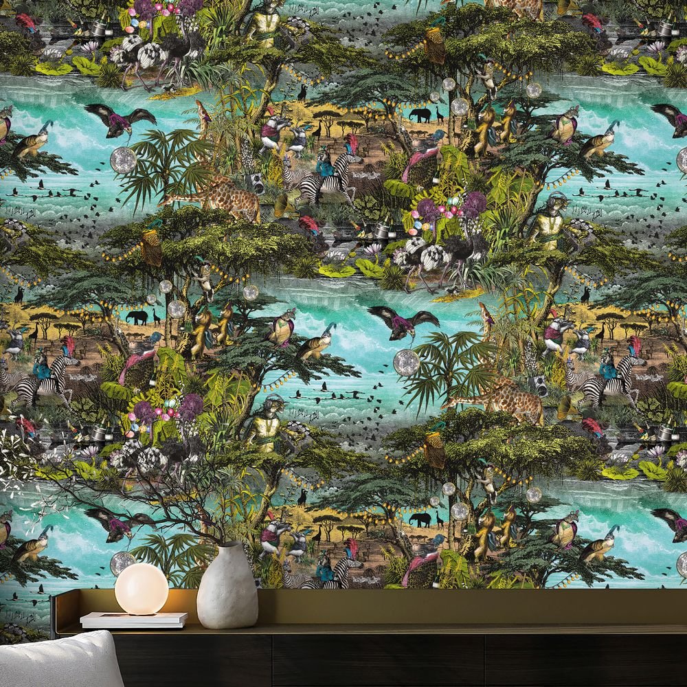 Club Safari Wallpaper - Tropical Garden - Brand McKenzie - BMGI006/01D - Premier Wallcovering