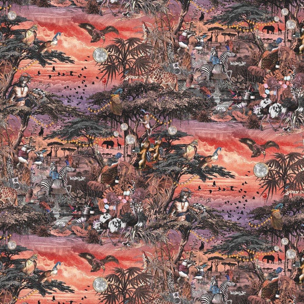 Club Safari Wallpaper - Violet Petal - Brand McKenzie - BMGI006/01E - Premier Wallcovering