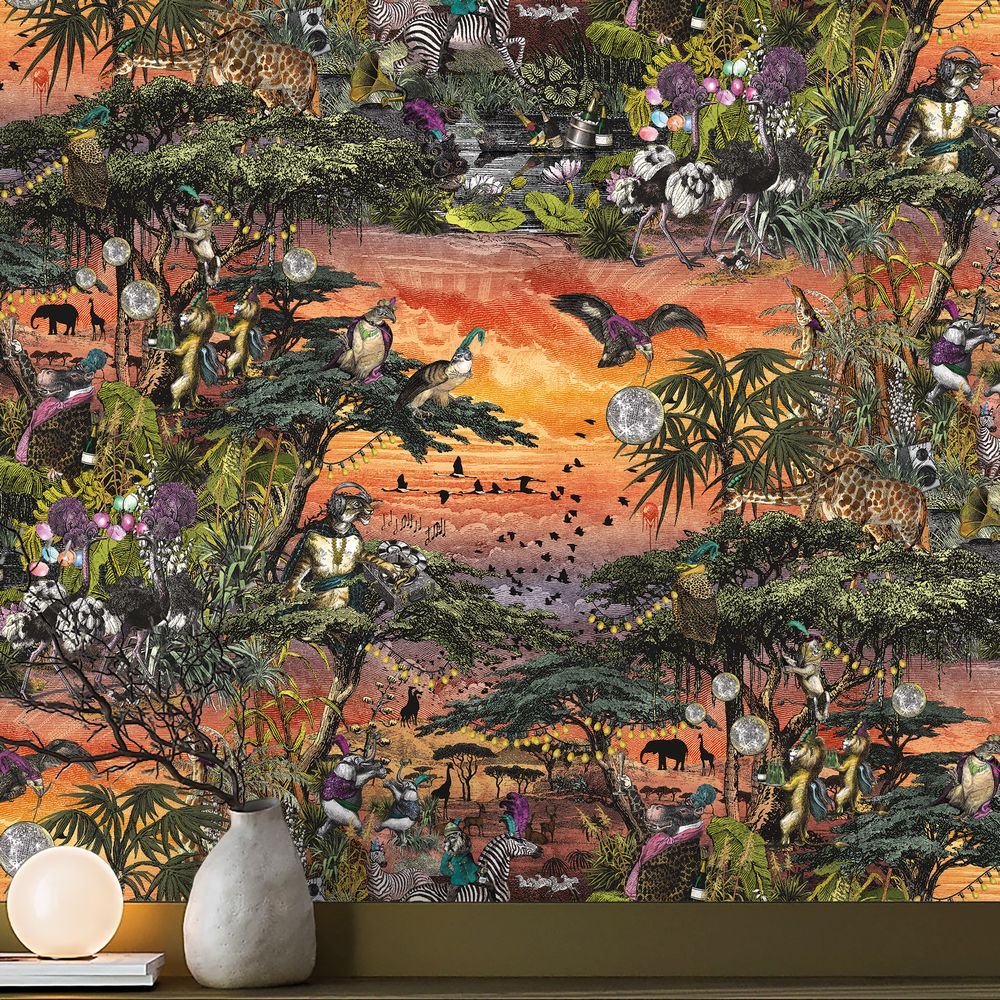 Club Safari Wallpaper - Sunset - Brand McKenzie - BMGI006/01C - Premier Wallcovering
