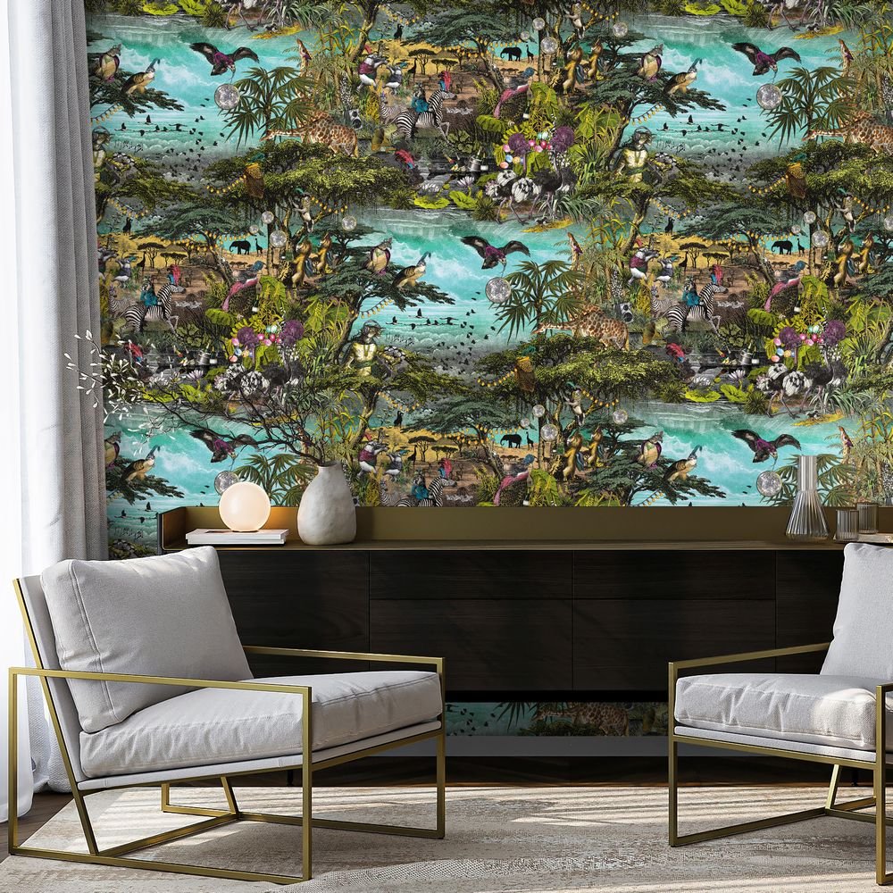 Club Safari Wallpaper - Tropical Garden - Brand McKenzie - BMGI006/01D - Premier Wallcovering