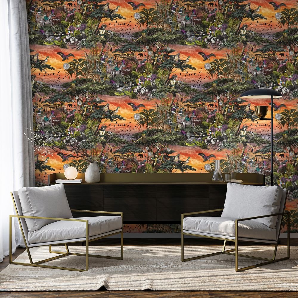 Club Safari Wallpaper - Sunset - Brand McKenzie - BMGI006/01C - Premier Wallcovering