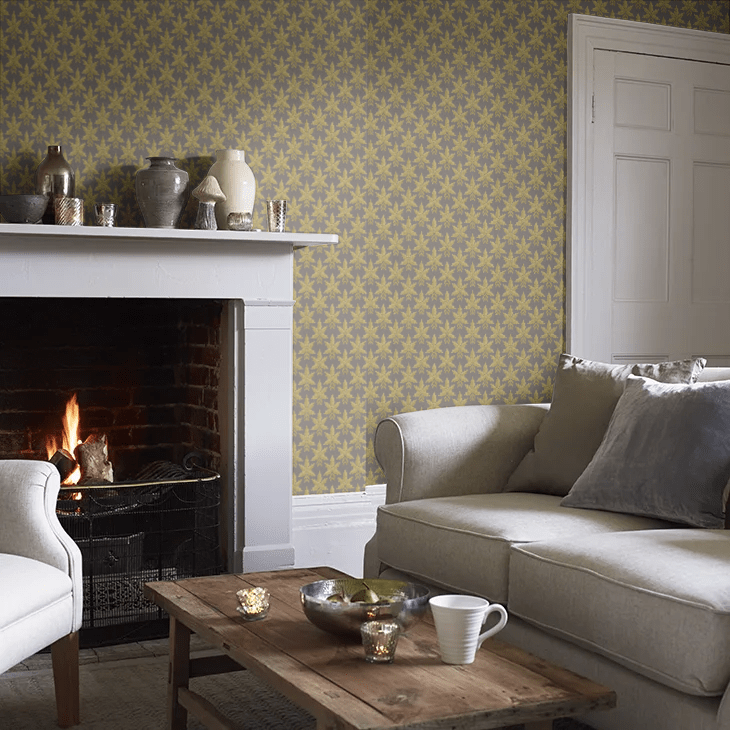 Clutterbuck Wallpaper - Corinthian Gold - Little Greene - 0245CLCORIN - Premier Wallcovering
