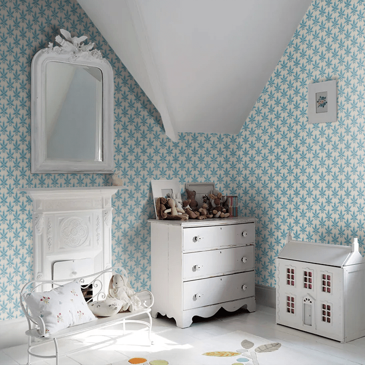 Clutterbuck Wallpaper - Bice - Little Greene - 0245CLBICEZ - Premier Wallcovering