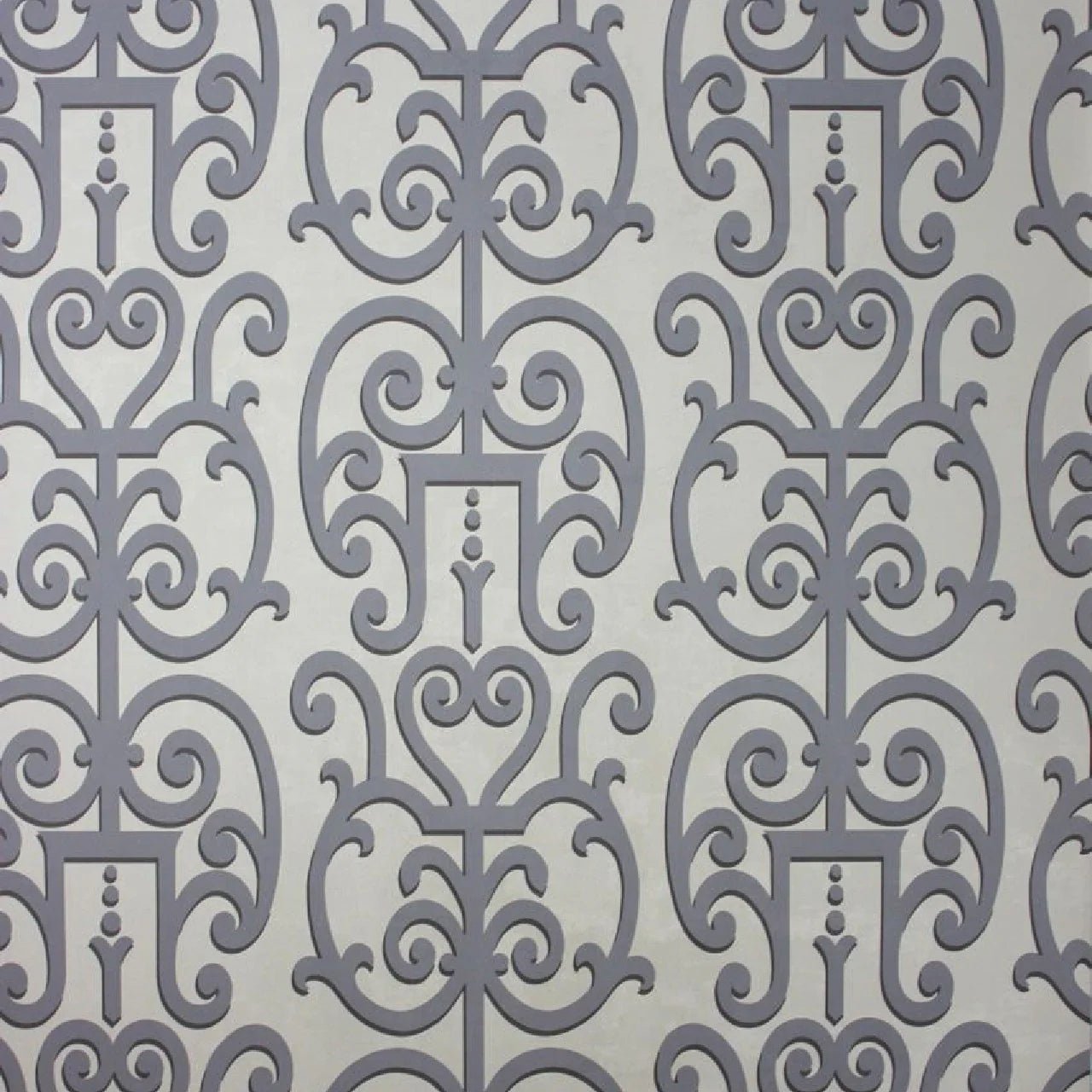 Colleoni Vinyl Wallpaper - Pale Gilver/Slate - Osborne & Little - W6335-04 - Premier Wallcovering