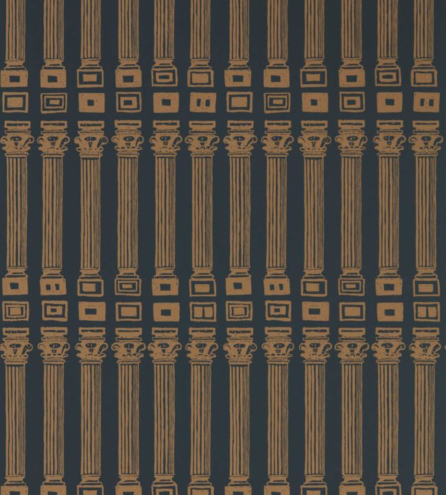 Columns Wallpaper - Vine Black/Antique Gold - ZPLW312969 - Zoffany - Premier Wallcovering