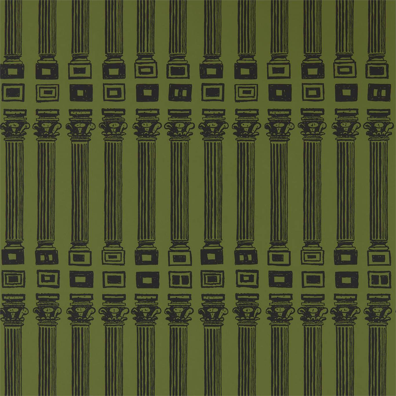Columns Wallpaper - Olive/Bone Black - ZPLW312970 - Zoffany - Premier Wallcovering