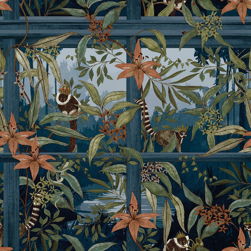 Comoro Wallpaper - Navy - Holden Décor - 91390 - Premier Wallcovering