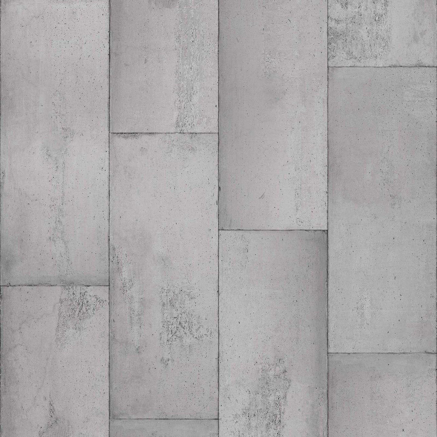 Concrete Large Tiles Wallpaper - Silver - NLXL - CON - 01 - Premier Wallcovering