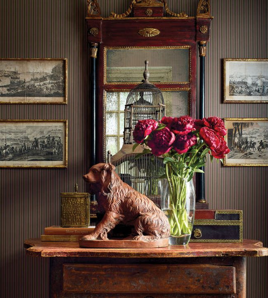 Conner Stripe Wallpaper - Light Blue - Thibaut - T44062 - Premier Wallcovering