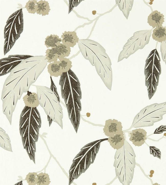 Coppice Wallpaper - Oyster / Ebony / Gilver - HSAW112134 - Harlequin - Premier Wallcovering