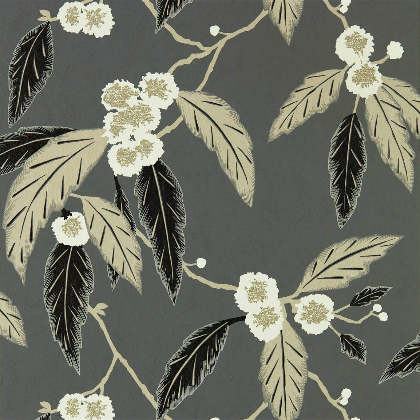 Coppice Wallpaper - Ebony/Putty/Snow - HSAW112136 - Harlequin - Premier Wallcovering