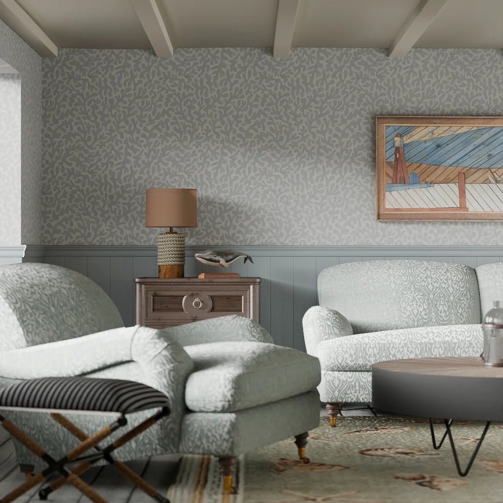 Coral Cove Wallpaper - Cornflower Blue - LAN100280 - Lucie Annabel - Premier Wallcovering