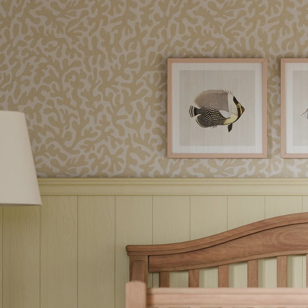 Coral Cove Wallpaper - Antique Gold - LAN100281 - Lucie Annabel - Premier Wallcovering