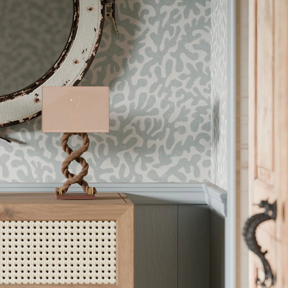 Coral Cove Wallpaper - Teal - LAN100282 - Lucie Annabel - Premier Wallcovering