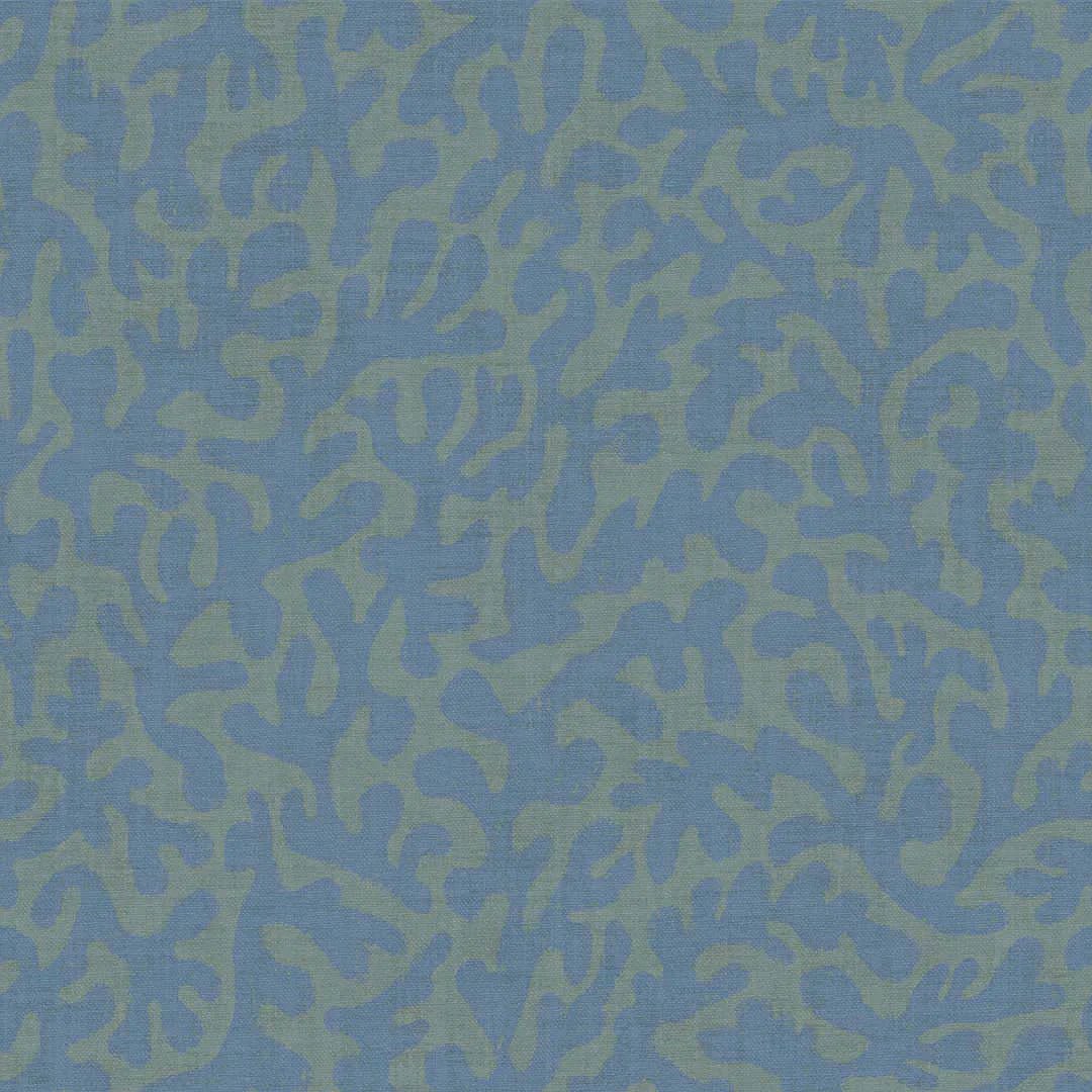 Coral Cove Wallpaper - Cornflower Blue and Rustic Green - LAN100283 - Lucie Annabel - Premier Wallcovering
