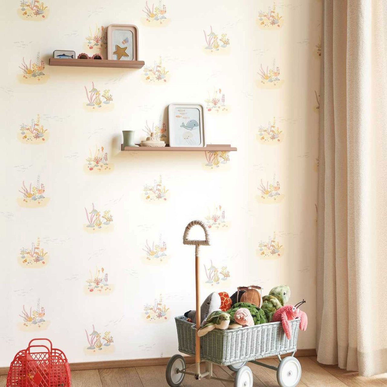 Coral Reef Once Upon A Time Wallpaper - Rouge Corail - Casadeco - 200828228 - Premier Wallcovering