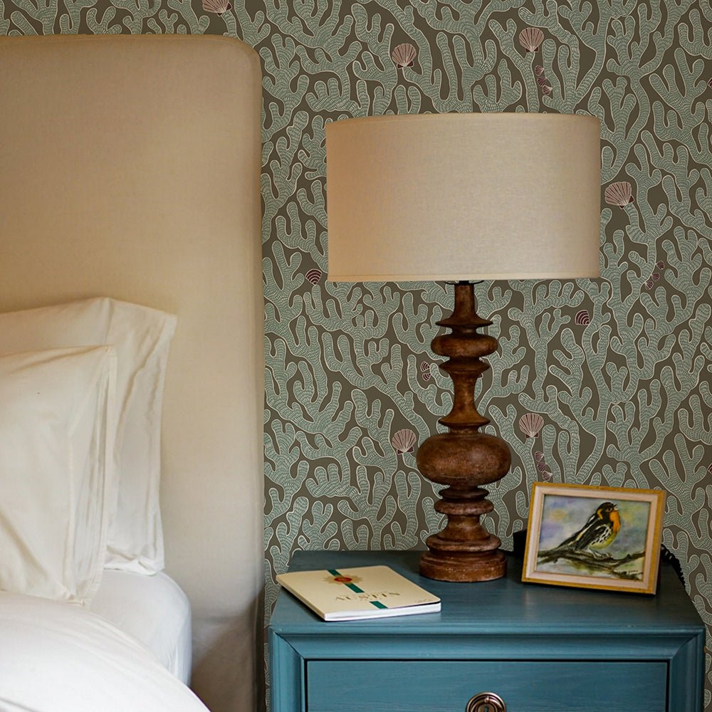 Coral Wallpaper - Osney Blue - Josephine Munsey - JMW-101631 - Premier Wallcovering