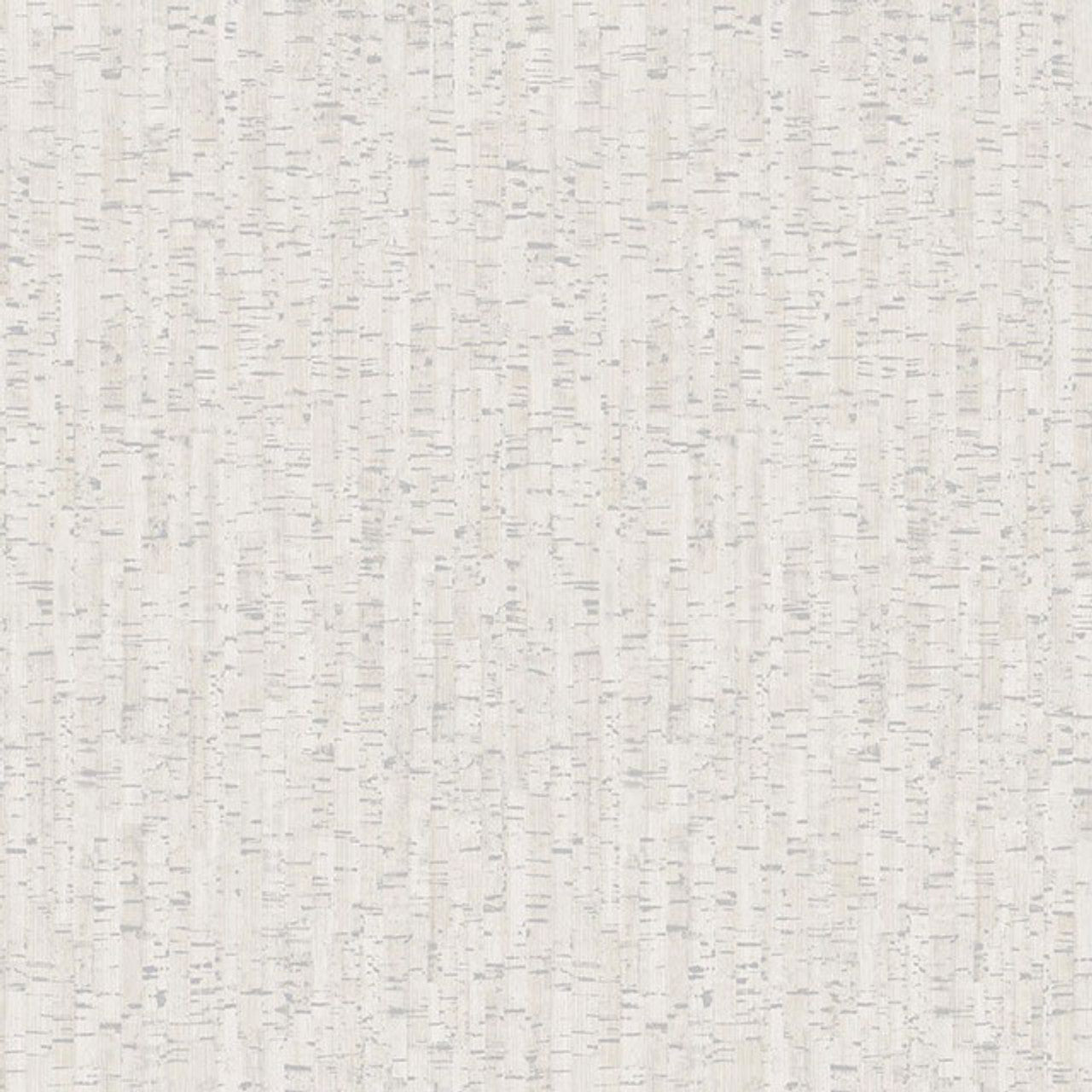 Cork Effect Montado Wallpaper - White & Silver - Rasch - 279053 - Premier Wallcovering