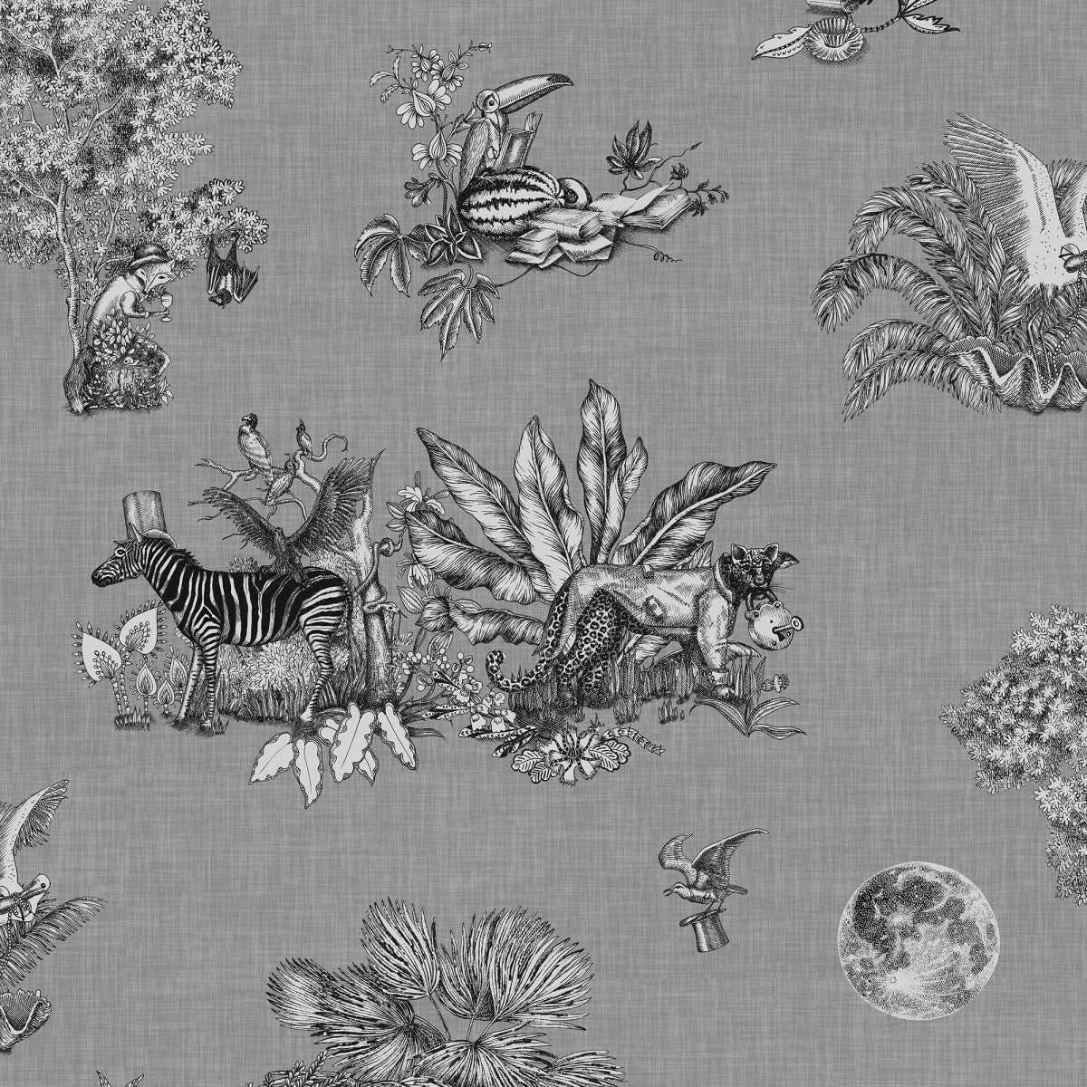 Cork Wallpaper - Graphite - Rebel Walls - R17522 - Premier Wallcovering