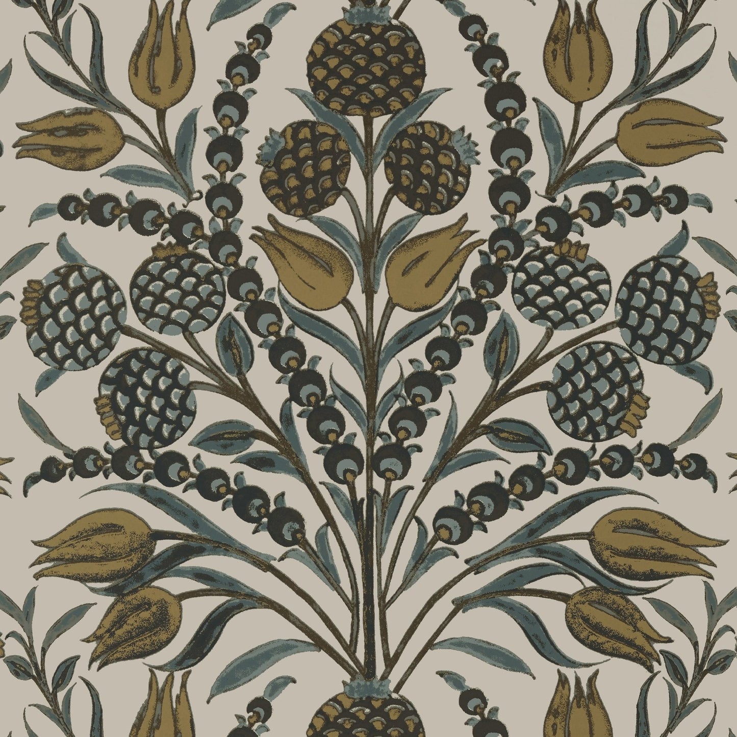 Corneila Wallpaper - Grey & Gold - Thibaut - T72604 - Premier Wallcovering