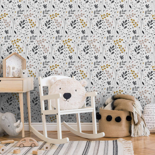 Cornucopia Wallpaper - Blush, Charcoal & Mustard - Lust Home - LH900117 - Premier Wallcovering