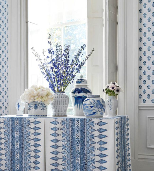 Corwin Wallpaper - Green on White - Thibaut - T36402 - Premier Wallcovering