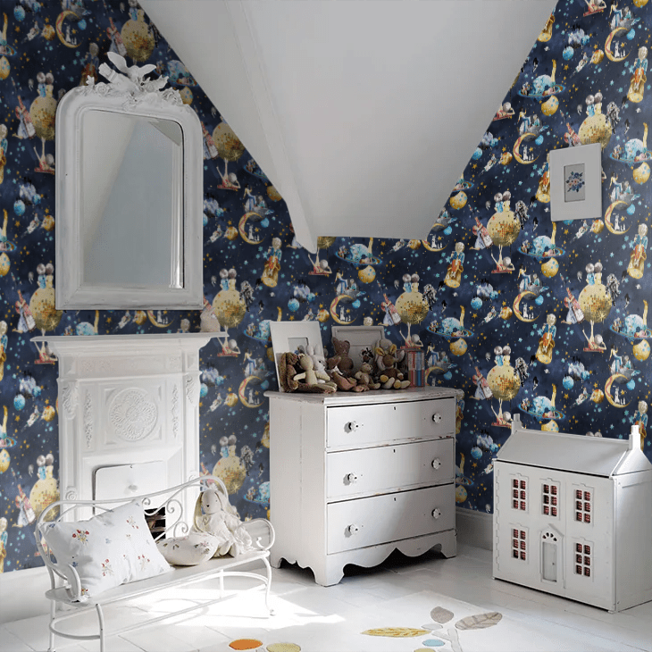 Cosmic Groove Wallpaper - Midnight - Brand McKenzie - BMGI006/02D - Premier Wallcovering
