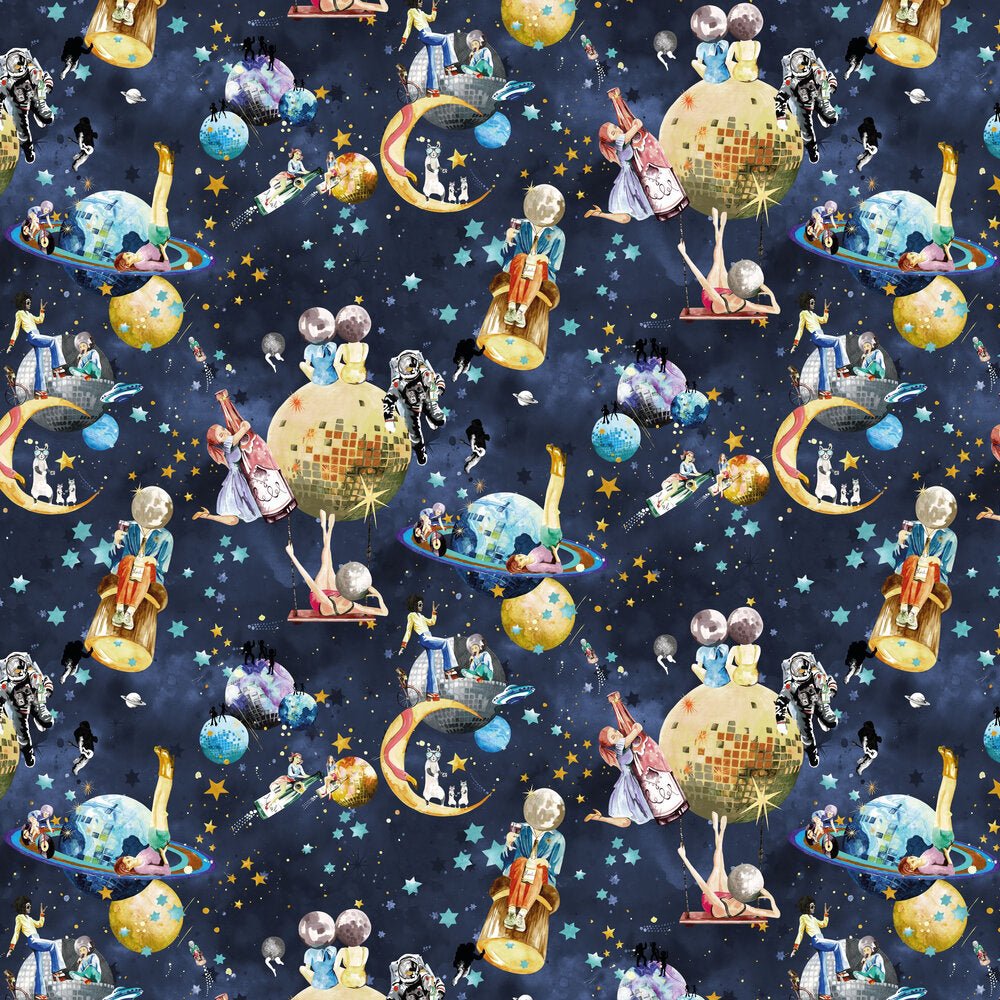 Cosmic Groove Wallpaper - Midnight - Brand McKenzie - BMGI006/02D - Premier Wallcovering