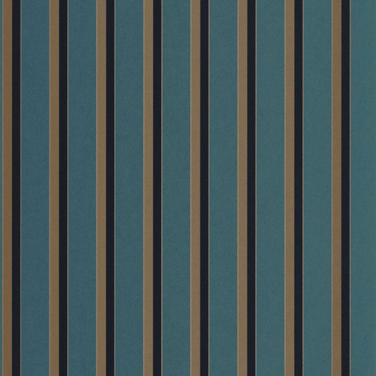 Country Club Derby Wallpaper - Bleu Paon - Casadeco - 89326687 - Premier Wallcovering