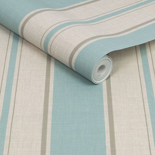 Country Stripe Wallpaper - Duck Egg - Next - 118291 - Premier Wallcovering