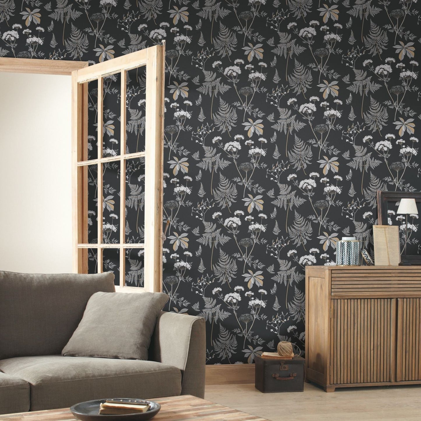 Countryside Wallpaper - Noir - Caselio - 101279094 - Premier Wallcovering