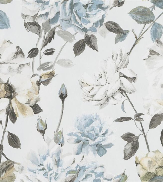 Couture Rose Wallpaper - Graphite - PDG711/05 - Designers Guild - Premier Wallcovering