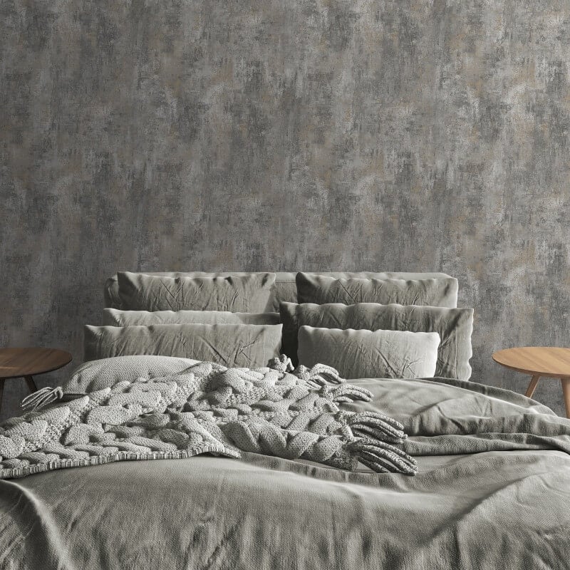 Cove Industrial Texture Wallpaper - Charcoal - Muriva - 207502 - Premier Wallcovering
