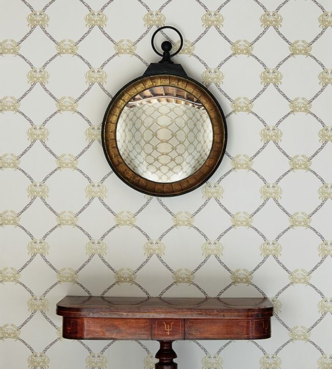 Crab Wallpaper - Gold / Charcoal - BG1300202 - Barneby Gates - Premier Wallcovering
