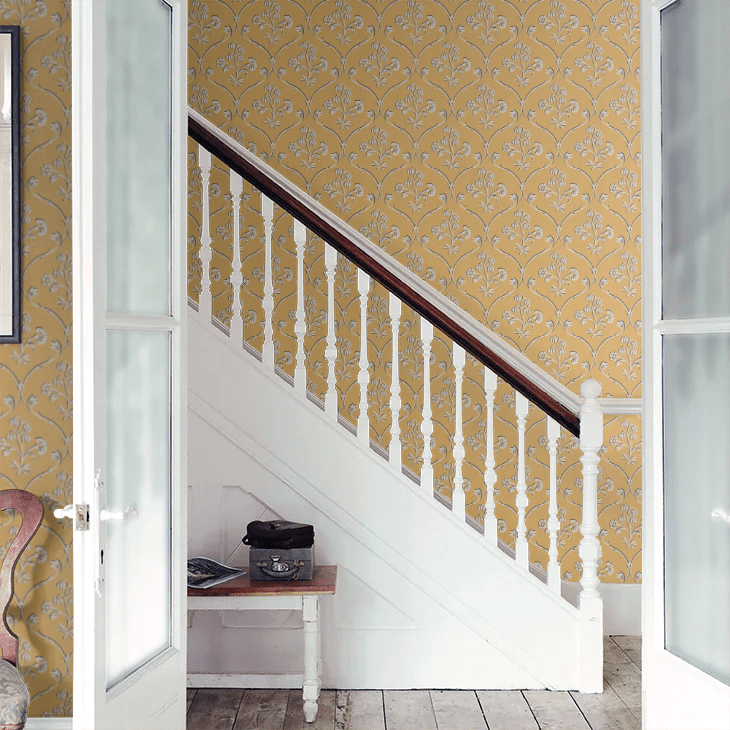 Cranford Wallpaper - Wheat Yellow - Little Greene - 0251CRWHEAT - Premier Wallcovering