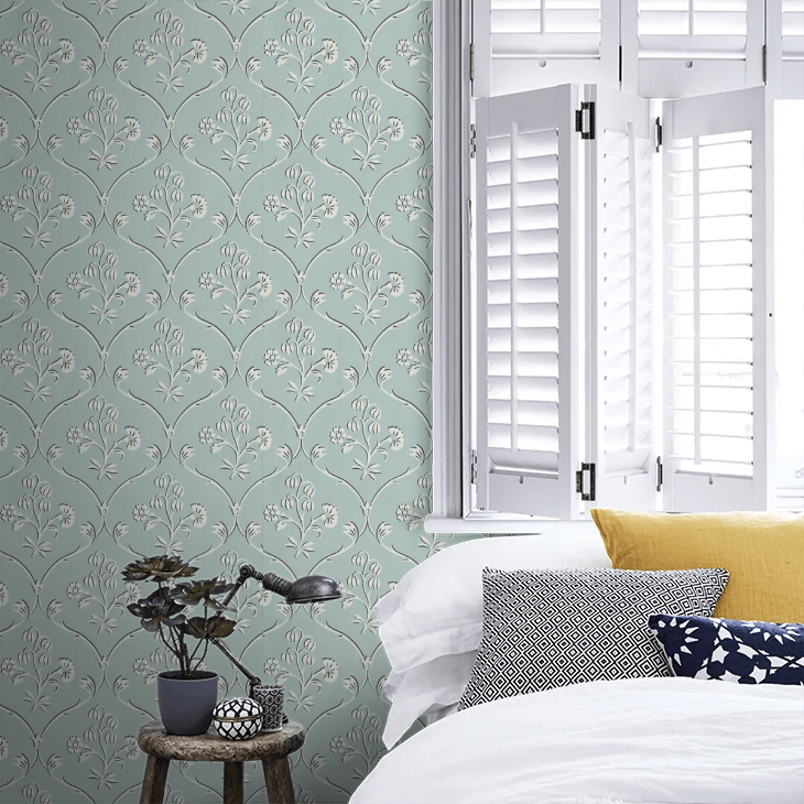Cranford Wallpaper - Sky Blue - Little Greene - 0251CRSKYBL - Premier Wallcovering