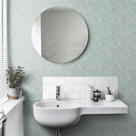 Cranford Wallpaper - Sky Blue - Little Greene - 0251CRSKYBL - Premier Wallcovering