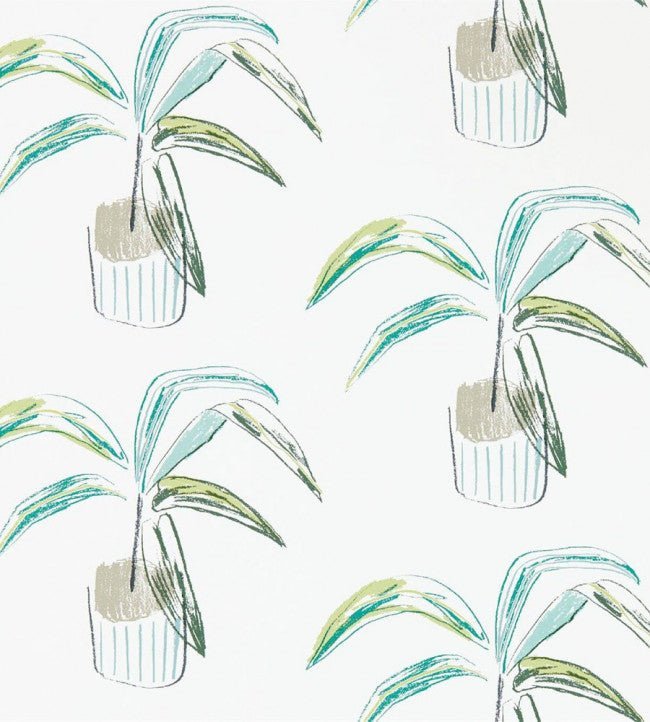 Crassula Wallpaper - Juniper / Lime - NZAW111993 - Scion - Premier Wallcovering