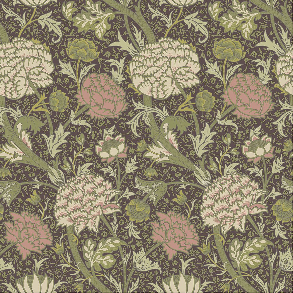 Cray Wallpaper - Green / Pink - Midbec - 82036 - Premier Wallcovering