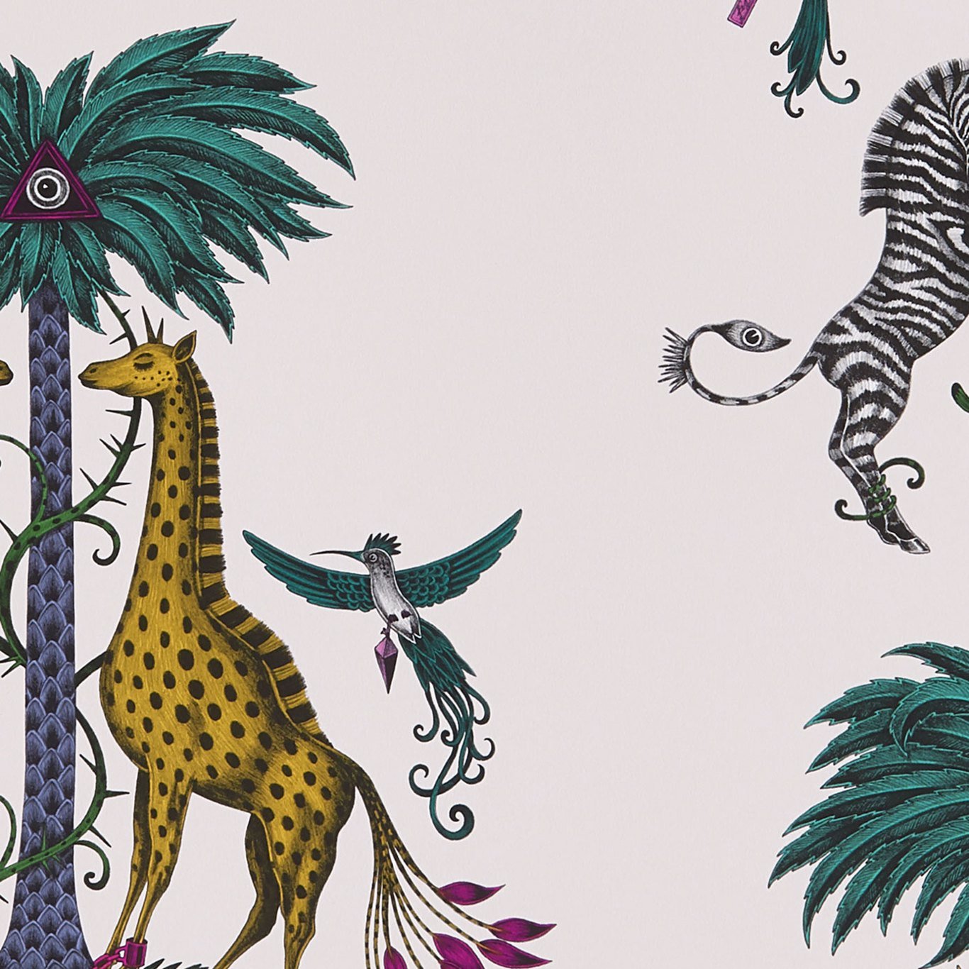 Creatura Wallpaper - Yellow - Clarke & Clarke - Emma J Shipley - W0114/05 - Premier Wallcovering