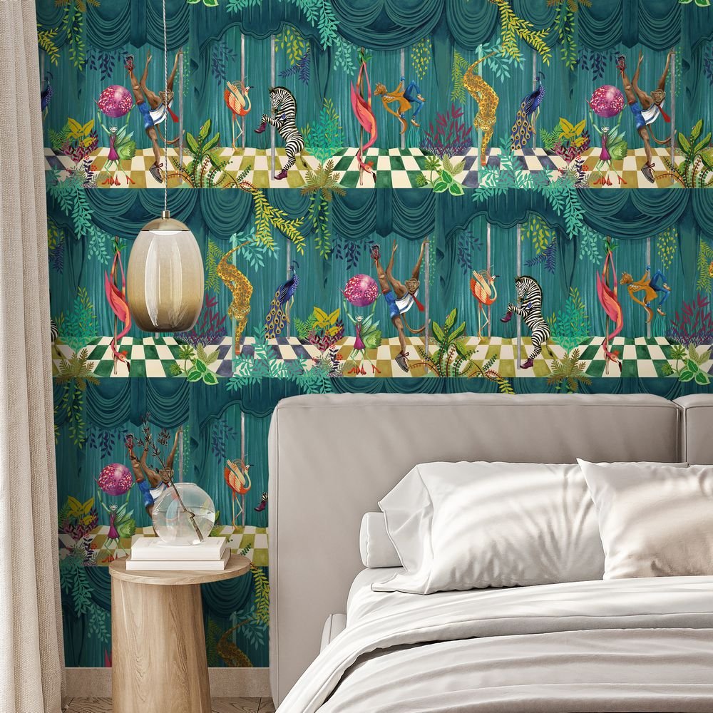 Creature Club Wallpaper - Emerald - Brand McKenzie - BMGI006/03B - Premier Wallcovering