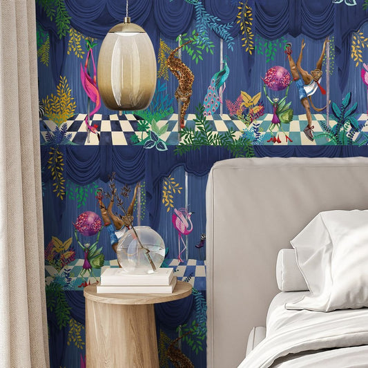 Creature Club Wallpaper - Blue Velvet - Brand McKenzie - BMGI006/03A - Premier Wallcovering