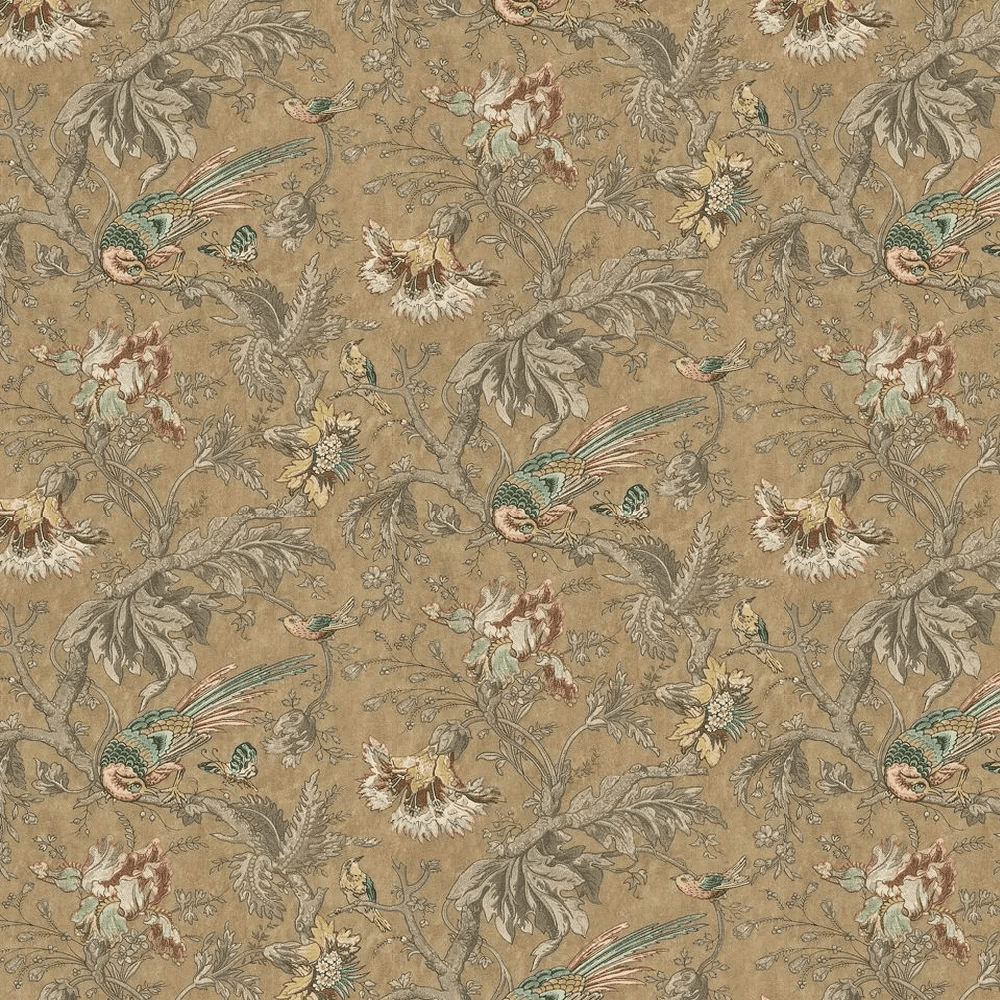 Crowe Hall Lane Wallpaper - Orange / Green / Brown - Little Greene - 0282CWREADE - Premier Wallcovering