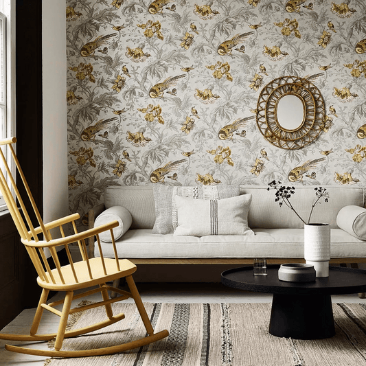 Crowe Hall Lane Wallpaper - Gilt - Little Greene - 0291CRGILTZ - Premier Wallcovering