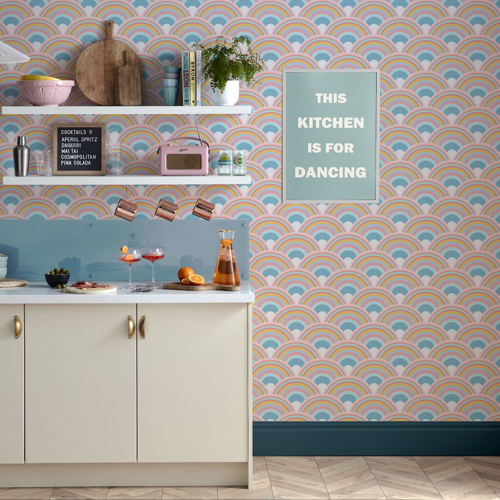 Curve Wallpaper - Sky - Envy - 118726 - Premier Wallcovering