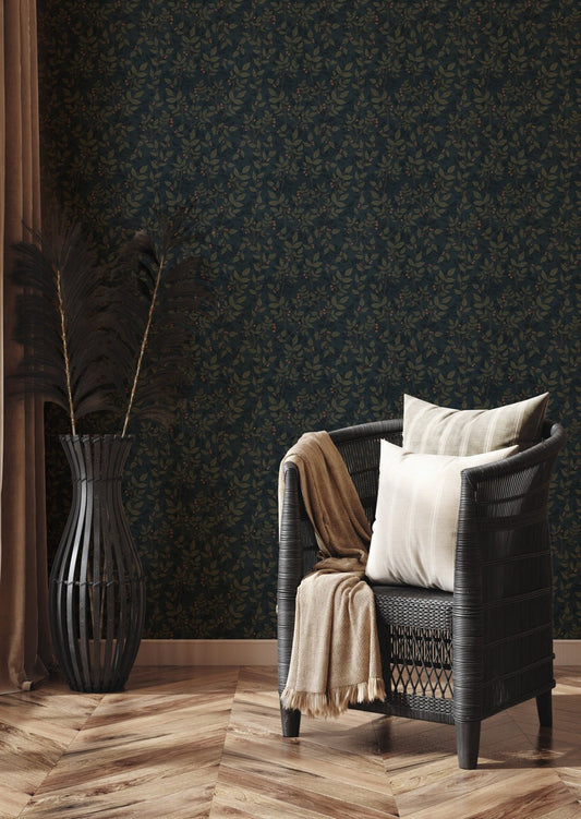 Dagma Wallpaper - Blue - Summer Gray - Premier Wallcovering